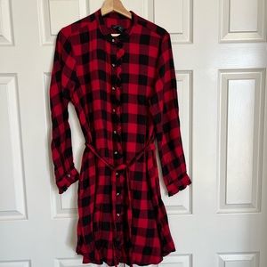 Plaid Shirt Dress size XL Lucky Brand